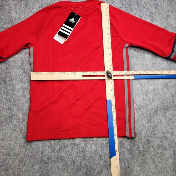 Adidas Soccer Jacket Kids Size XS Condivo 16 Red Full Zip AP5210 Track - Picture 12 of 14
